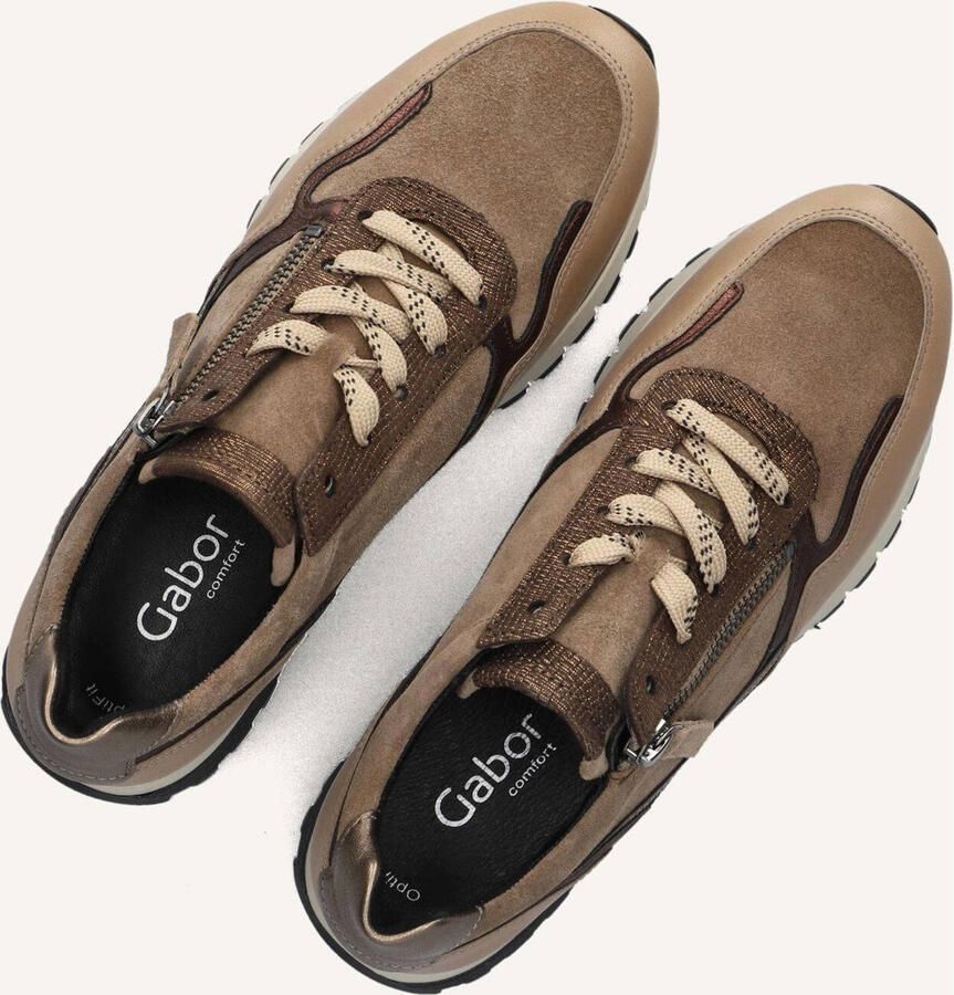GABOR Lage Sneakers Dames 378 Suède Bruin - Foto 2
