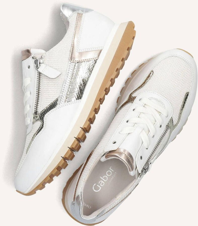 GABOR Lage Sneakers Dames 378 Maat: 37 Materiaal: Leer Kleur: Wit - Foto 2