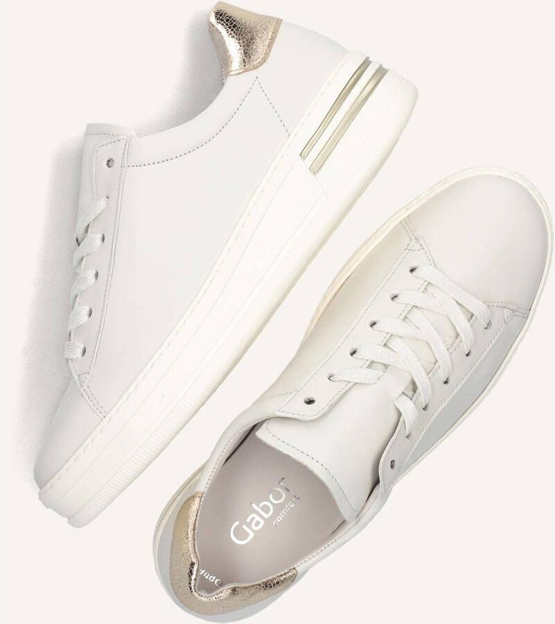 GABOR Lage Sneakers Dames 395 Maat: 39 Materiaal: Leer Kleur: Wit - Foto 2