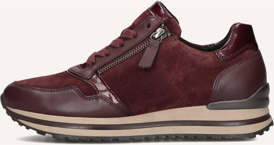 Gabor 528 Sneakers Suède Dames Bordeaux