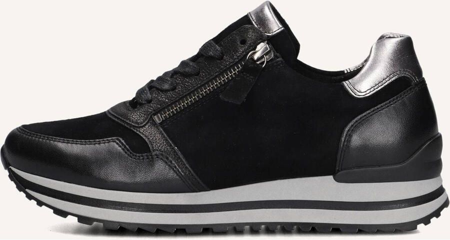 Gabor Sneakers met sleehak Turijn vrijetijdsschoen halfschoen veterschoen gepolsterde schacht h-breedte