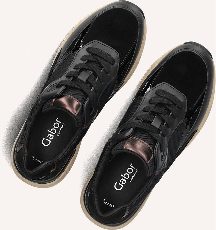 Gabor 585.2 Sneakers Dames Leren Sneaker Zwart - Foto 3