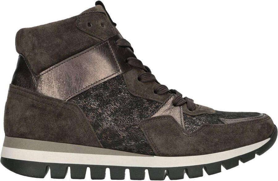 GABOR Hoge Sneakers Dames 755 Suède Bruin