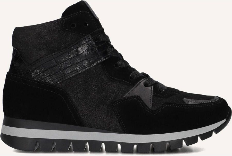GABOR Hoge Sneakers Dames 755 Suède Zwart