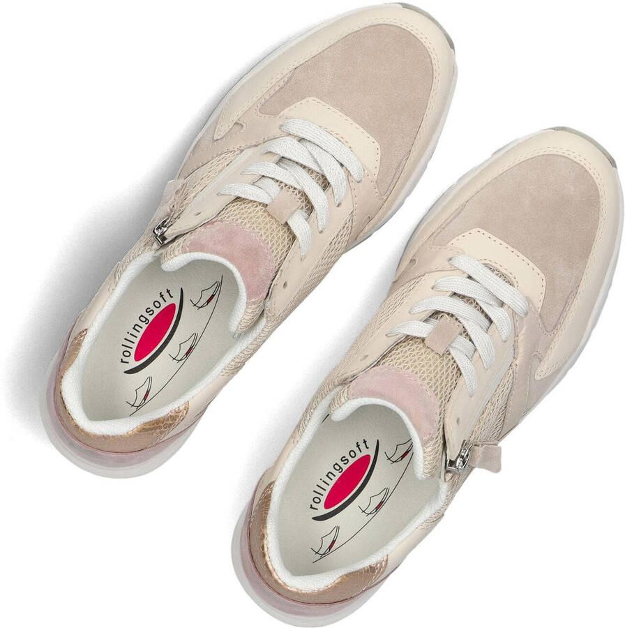 Gabor 86.878.33 Rolling Soft Sneakers beige Leer en Suede Dames Breed Beige - Foto 2