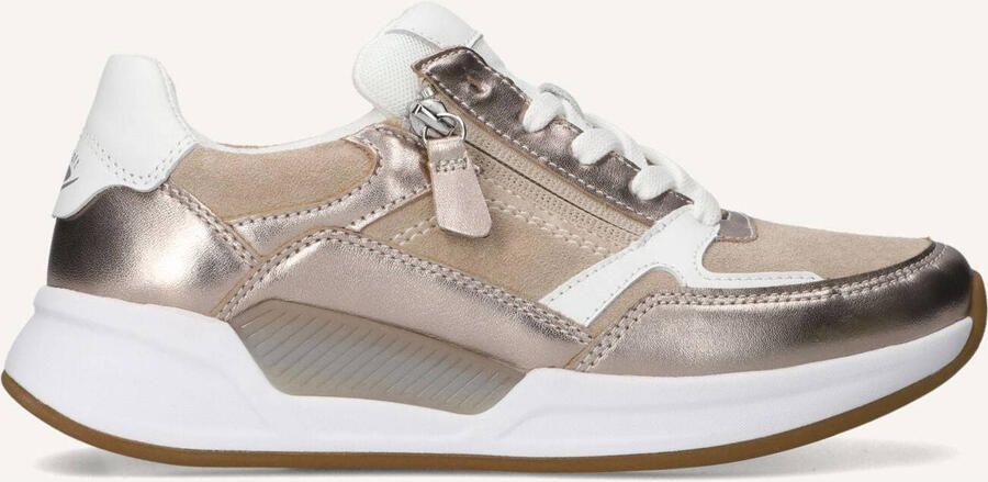 Gabor Rollingsoft Gabor Veterschoen Rolling Soft Rits Beige Goud