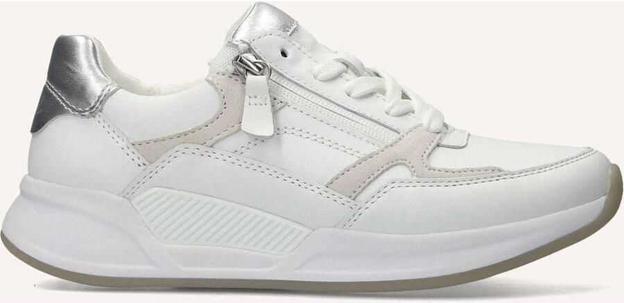 Gabor 86.958.50 Rolling Soft Sneakers Wit Leer Dames Breed Wit