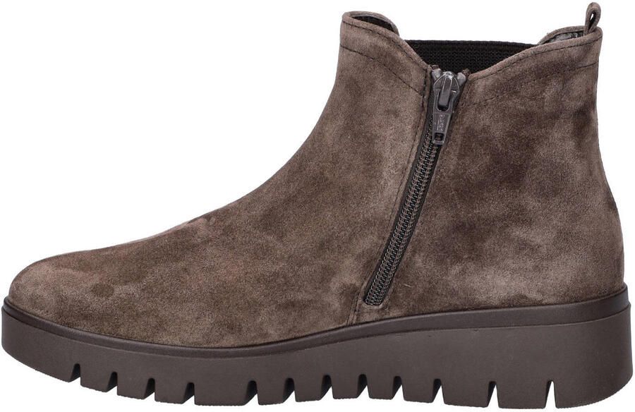 Gabor suède enkelboots met sleehak bruin - Foto 2