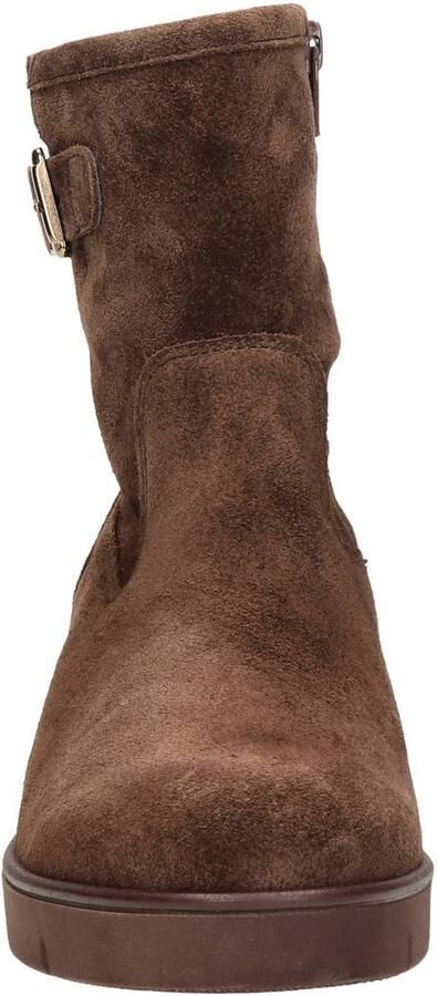 Gabor suède enkelboots met sleehak bruin - Foto 2