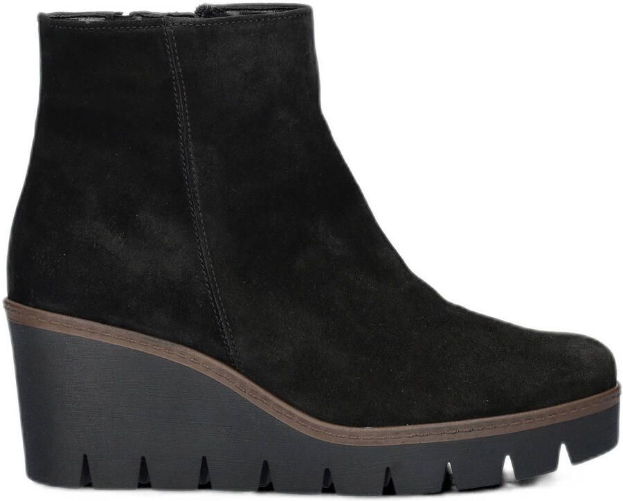 Gabor suède enkellaarzen zwart