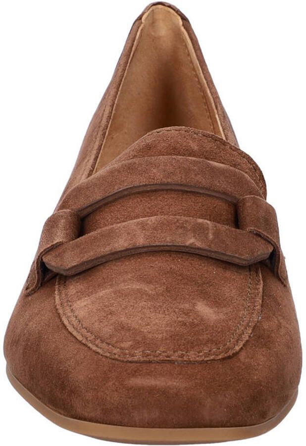 Gabor suède loafers met blokhak cognac - Foto 2