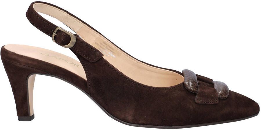 Gabor suède pumps met hak bruin