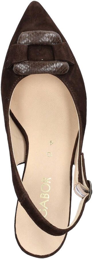 Gabor suède pumps met hak bruin - Foto 2