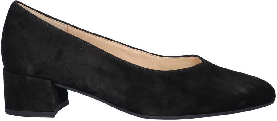 Gabor suède pumps met lage hak zwart