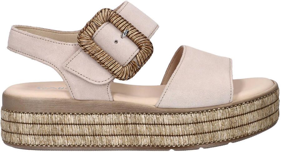 Gabor suède sandalen beige