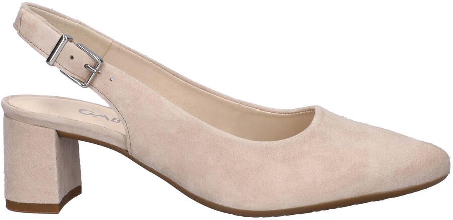 Gabor suède slingback pumps beige