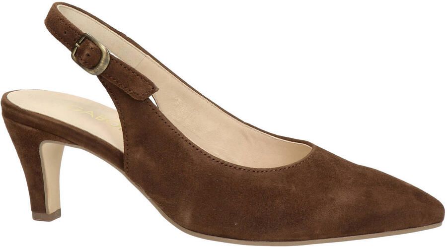 Gabor suède slingback pumps met hak bruin - Foto 2