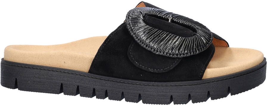 Gabor suède slippers zwart - Foto 3