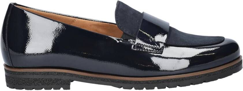 Gabor lakleren loafers donkerblauw