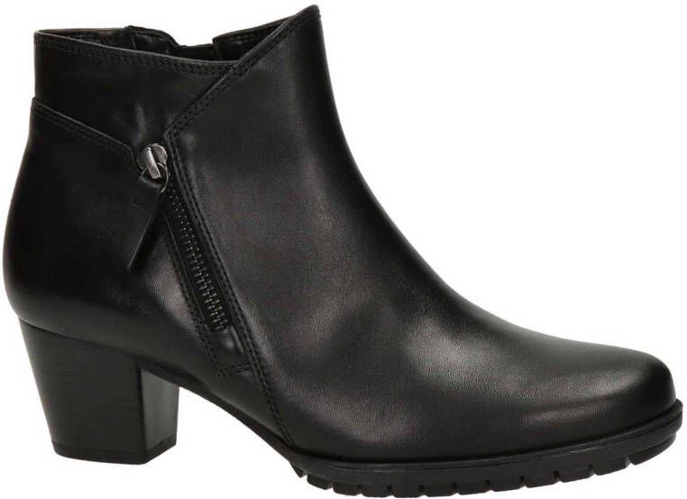 Gabor Comfort leren enkellaarzen zwart