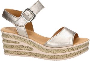 Gabor leren sandaal goud metallic
