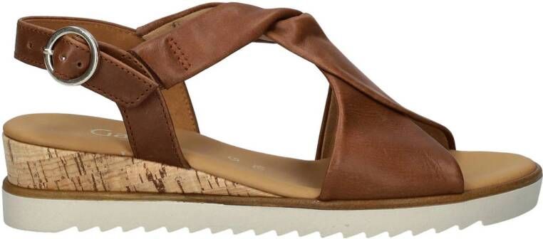 Gabor leren sandalen camel