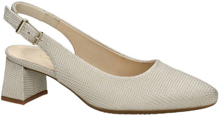 Gabor leren sling back pumps goud