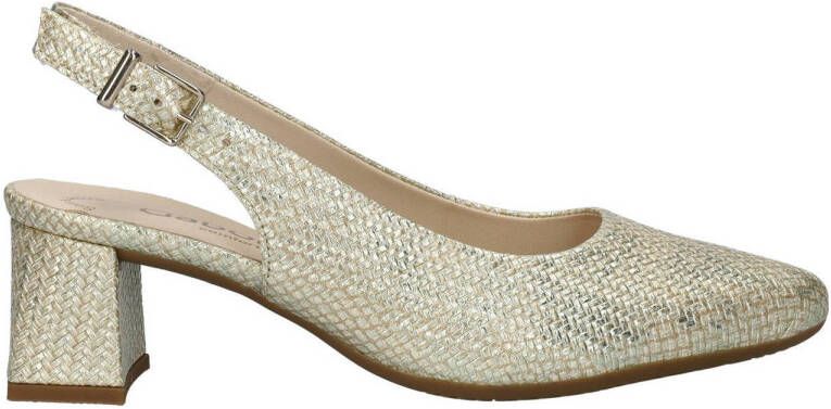 Gabor leren slingback pumps beige mulit