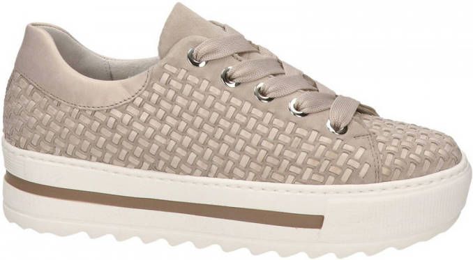 Gabor leren sneakers taupe