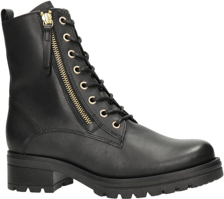 Gabor leren veterboots zwart