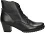 Gabor Zwarte gladleren veterschoenlaars Black Dames - Thumbnail 1