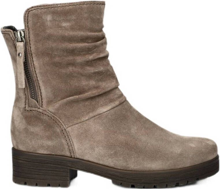 Gabor suède enkellaarzen taupe