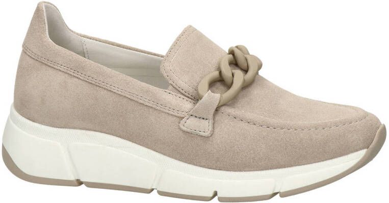 Gabor Beige Suède Loafers met Optifit Voetbed Beige Dames - Foto 2