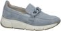 Gabor Elegante blauwe suède loafers met gouden detail Blue Dames - Thumbnail 1