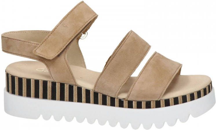 Gabor suède sandalen beige - Schoenen.nl