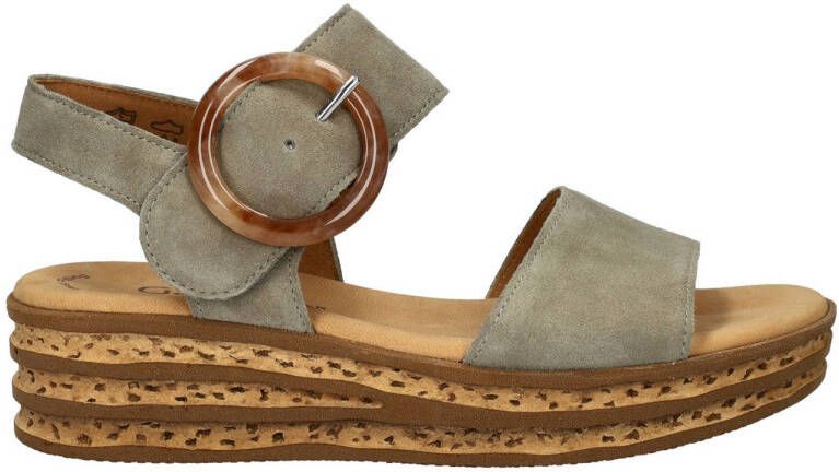 Gabor suède sandalen groen