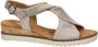 Gabor suède sandalen met coating beige - Thumbnail 1