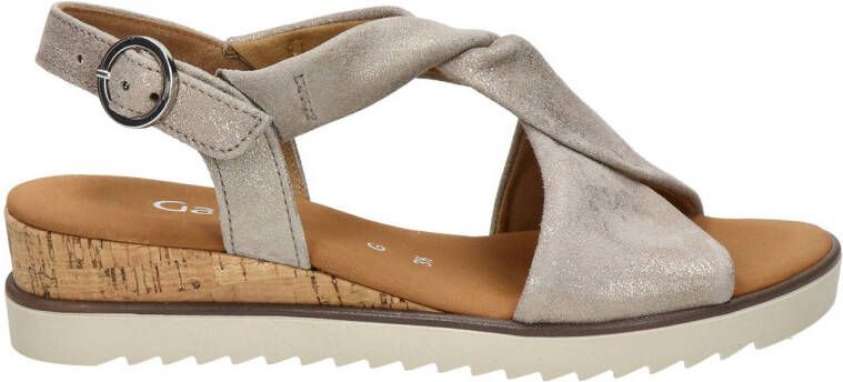 Gabor suède sandalen met coating beige - Foto 2