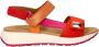 Gabor suède sandalen oranje rood - Thumbnail 1