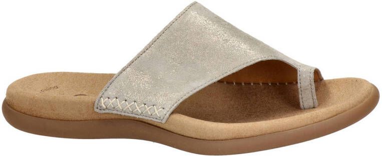 Gabor suède teenslippers goud