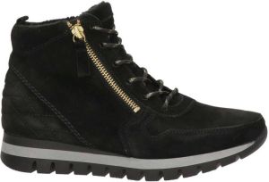 Gabor suède veterboots zwart