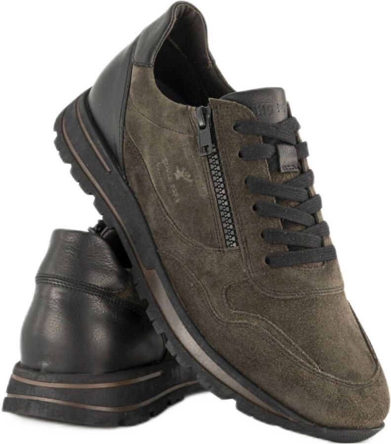 Gallus comfort leren sneakers kaki