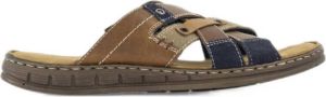 Gallus leren slippers bruin