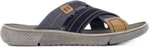 Gallus suède slippers donkerblauw