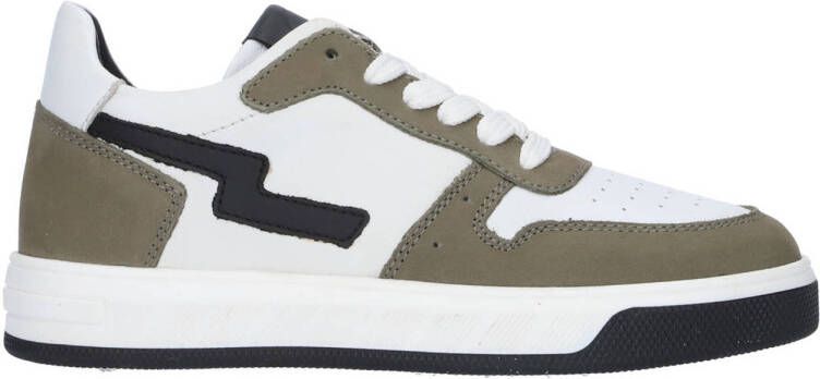 Gattino leren sneakers groen wit