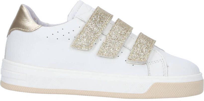 Gattino leren sneakers wit goud glitters