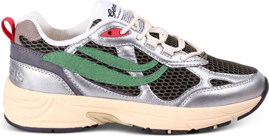 Genesis G-Eco 99 Contra Mesh sneakers zilver olijf
