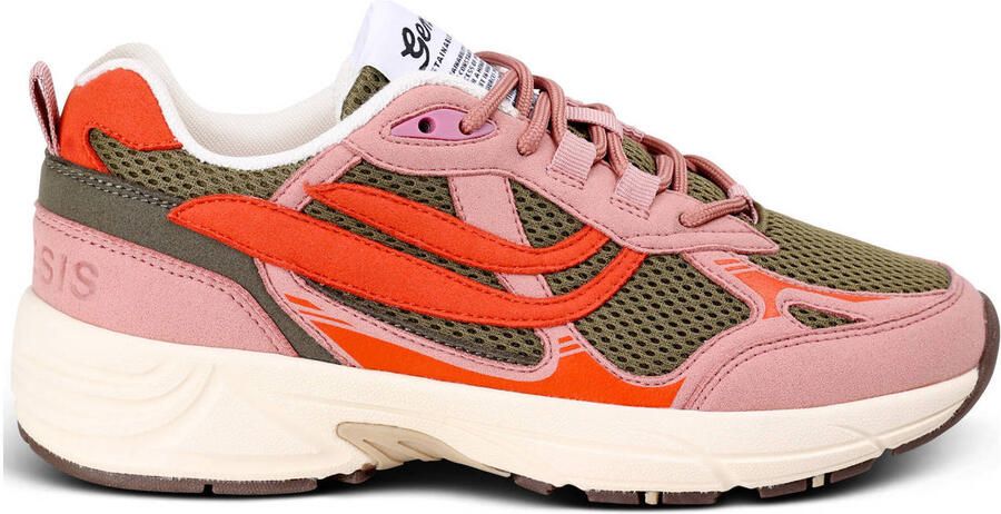 Hüsken Distribution GmbH & Co. KG Genesis 1005965 G-Eco`99 Multi Colour Damessneaker Oudroze-Olijf-Oranje