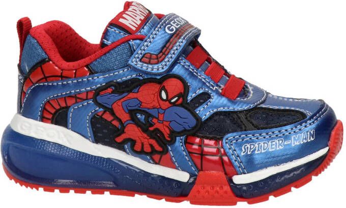 Geox Bayonyc Spider-Man sneakers met lichtjes blauw rood