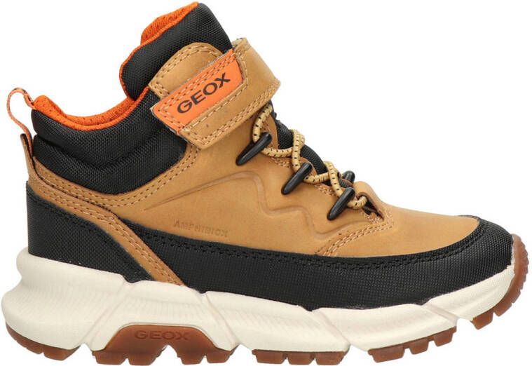 Geox Flexyper Plus sneakers cognac Bruin Jongens Imitatieleer Meerkleurig 35